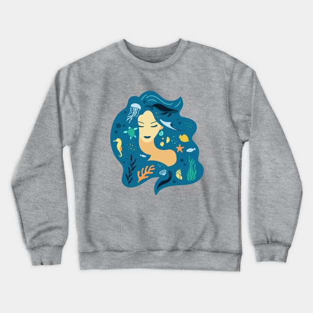 Sea soul Crewneck Sweatshirt by rakelittle